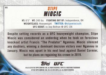 2019 Topps UFC Knockout #95 Stipe Miocic Back