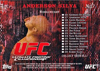 2010 Topps UFC - Exclusive UFC Chip #17 Anderson Silva Back