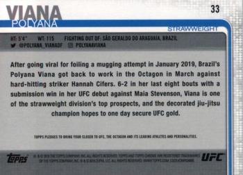 2019 Topps Chrome UFC #33 Polyana Viana Back
