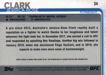 2019 Topps Chrome UFC #34 Jessica-Rose Clark Back