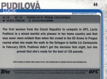 2019 Topps Chrome UFC #44 Lucie Pudilova Back