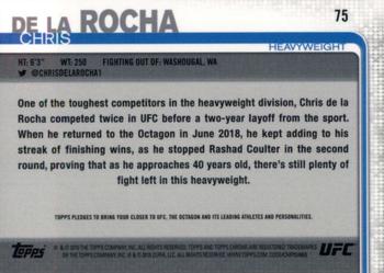 2019 Topps Chrome UFC #75 Chris de la Rocha Back