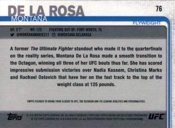 2019 Topps Chrome UFC #76 Montana De La Rosa Back