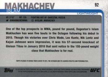 2019 Topps Chrome UFC #92 Islam Makhachev Back
