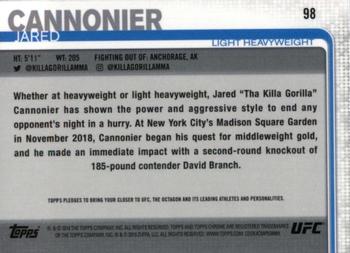 2019 Topps Chrome UFC #98 Jared Cannonier Back