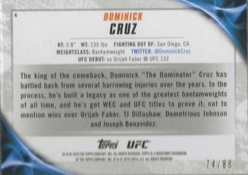 2019 Topps UFC Knockout - Blue #6 Dominick Cruz Back