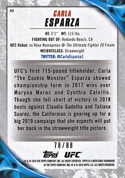 2019 Topps UFC Knockout - Blue #45 Carla Esparza Back
