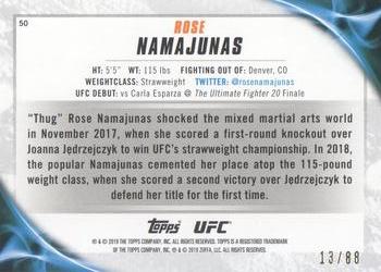2019 Topps UFC Knockout - Blue #50 Rose Namajunas Back