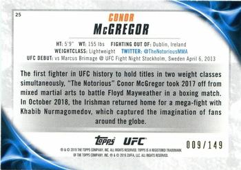 2019 Topps UFC Knockout - Green #25 Conor McGregor Back