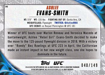 2019 Topps UFC Knockout - Green #96 Ashlee Evans-Smith Back