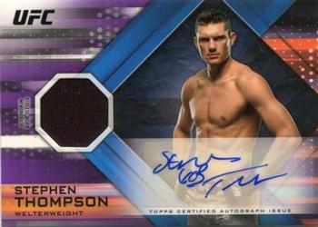 2019 Topps UFC Knockout - Knockout Autograph Relics Purple #KAR-ST Stephen Thompson Front
