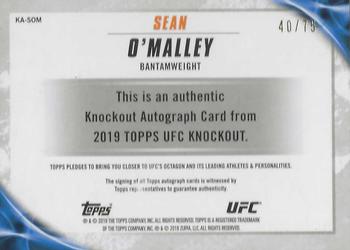 2019 Topps UFC Knockout - Knockout Autographs #KA-SOM Sean O'Malley Back