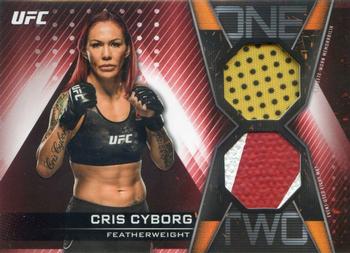 2019 Topps UFC Knockout - One-Two Combination Relics Red #CR-CJ Cris Cyborg Front