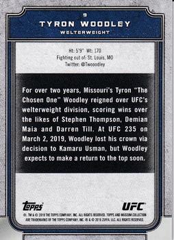 2019 Topps UFC Museum Collection #9 Tyron Woodley Back