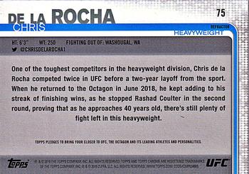2019 Topps Chrome UFC - Refractor #75 Chris de la Rocha Back