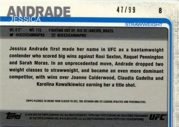 2019 Topps Chrome UFC - Green #8 Jessica Andrade Back