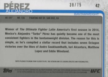2019 Topps Chrome UFC - Blue Wave #42 Alejandro Perez Back