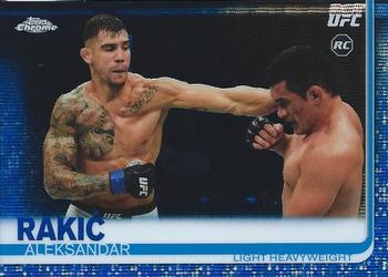 2019 Topps UFC Chrome - Blue Wave #64 Aleksandar Rakic Front