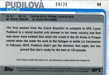 2019 Topps Chrome UFC - Orange #44 Lucie Pudilova Back