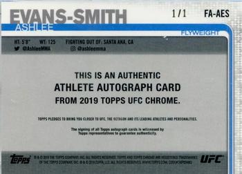 2019 Topps Chrome UFC - Autographs SuperFractor #FA-AES Ashlee Evans-Smith Back