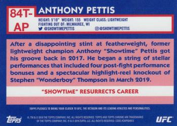 2019 Topps Chrome UFC - 1984 Topps #84T-AP Anthony Pettis Back