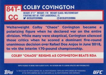 2019 Topps Chrome UFC - 1984 Topps #84T-CC Colby Covington Back