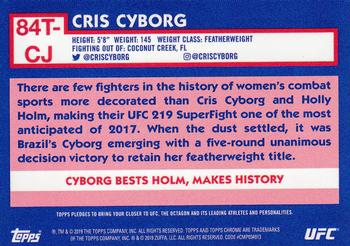 2019 Topps Chrome UFC - 1984 Topps #84T-CJ Cris Cyborg Back