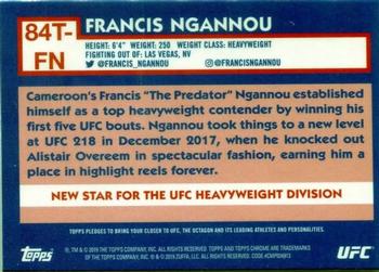 2019 Topps Chrome UFC - 1984 Topps #84T-FN Francis Ngannou Back