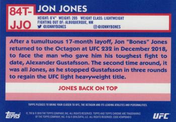 2019 Topps Chrome UFC - 1984 Topps #84T-JJO Jon Jones Back
