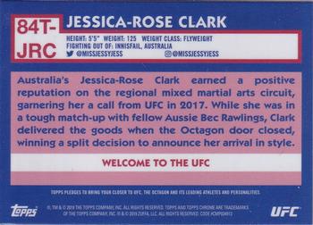 2019 Topps Chrome UFC - 1984 Topps #84T-JRC Jessica-Rose Clark Back