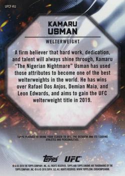 2019 Topps Chrome UFC - UFC Fire #UFCF-KU Kamaru Usman Back