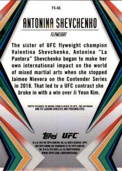 2019 Topps Chrome UFC - Future Stars #FS-AS Antonina Shevchenko Back