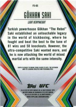 2019 Topps Chrome UFC - Future Stars #FS-GS Gökhan Saki Back