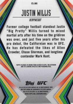 2019 Topps Chrome UFC - Future Stars #FS-JWI Justin Willis Back