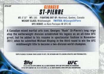 2019 Topps Chrome UFC - UFC Knockout Chrome #UFCK-GSP Georges St-Pierre Back