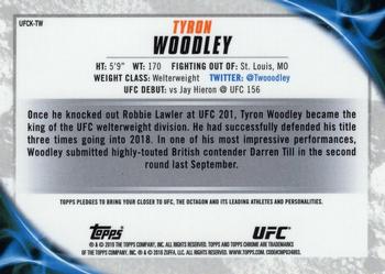2019 Topps Chrome UFC - UFC Knockout Chrome #UFCK-TW Tyron Woodley Back