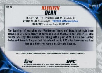 2019 Topps Chrome UFC - UFC Knockout Chrome Pulsar #UFCK-MD Mackenzie Dern Back
