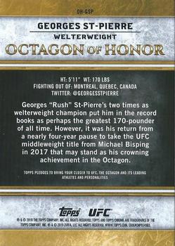 2019 Topps Chrome UFC - Octagon of Honor #OH-GSP Georges St-Pierre Back