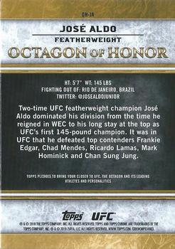2019 Topps Chrome UFC - Octagon of Honor #OH-JA José Aldo Back