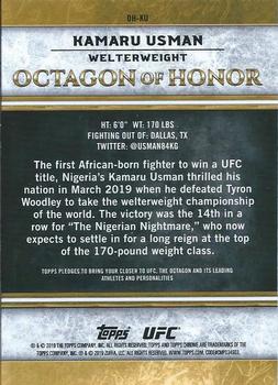 2019 Topps Chrome UFC - Octagon of Honor #OH-KU Kamaru Usman Back