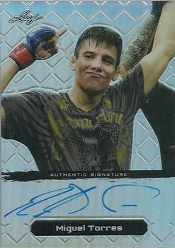 2011 Leaf MMA Metal - Autographs Silver #BAMT1 Miguel Torres Front