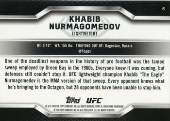 2020 Topps UFC Knockout #6 Khabib Nurmagomedov Back