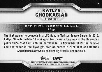 2020 Topps UFC Knockout #7 Katlyn Chookagian Back