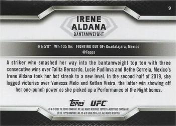 2020 Topps UFC Knockout #9 Irene Aldana Back