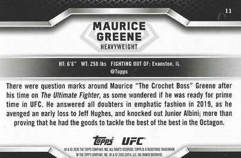 2020 Topps UFC Knockout #11 Maurice Greene Back