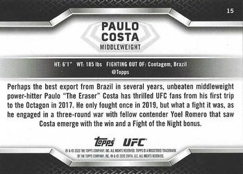 2020 Topps UFC Knockout #15 Paulo Costa Back