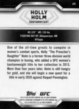 2020 Topps UFC Knockout #20 Holly Holm Back
