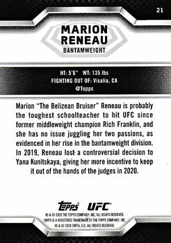 2020 Topps UFC Knockout #21 Marion Reneau Back