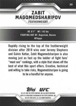 2020 Topps UFC Knockout #39 Zabit Magomedsharipov Back