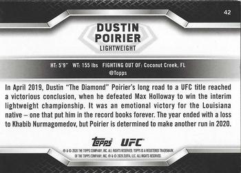 2020 Topps UFC Knockout #42 Dustin Poirier Back